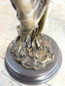 Fantasy Bronze Fairy Girl Sculpture Figure Signed Art