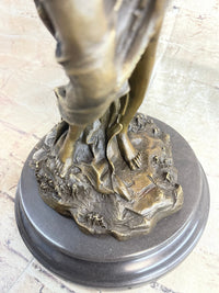 Fantasy Bronze Fairy Girl Sculpture Figure Signed Art