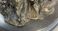 Fantasy Bronze Fairy Girl Sculpture Figure Signed Art