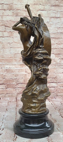 Art Nouveau Bronze Maiden on the Moon by Milo