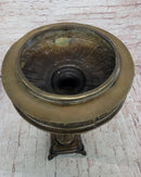 Genuine Bronze Classical Style Pedestal Figural Urn Planter
