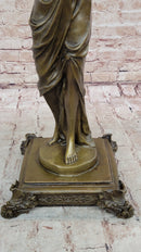 Art Nouveau Flowerpot Stand Bronze Luxury Figure