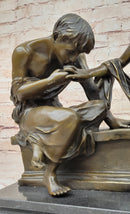 Lovers Romantic Couple Kissing Bronze Sculpture 14" x 16"