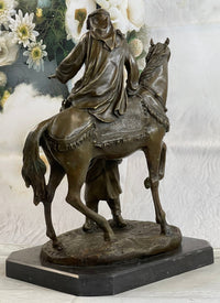 Orientalist Bronze – Arab Horseman and Lady on Horseback