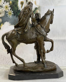 Orientalist Bronze – Arab Horseman and Lady on Horseback