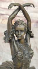 Ballerina Ballet Dancer 5th Position Bronze Sculpture Marble Base