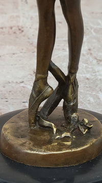 Ballerina Ballet Dancer 5th Position Bronze Sculpture Marble Base