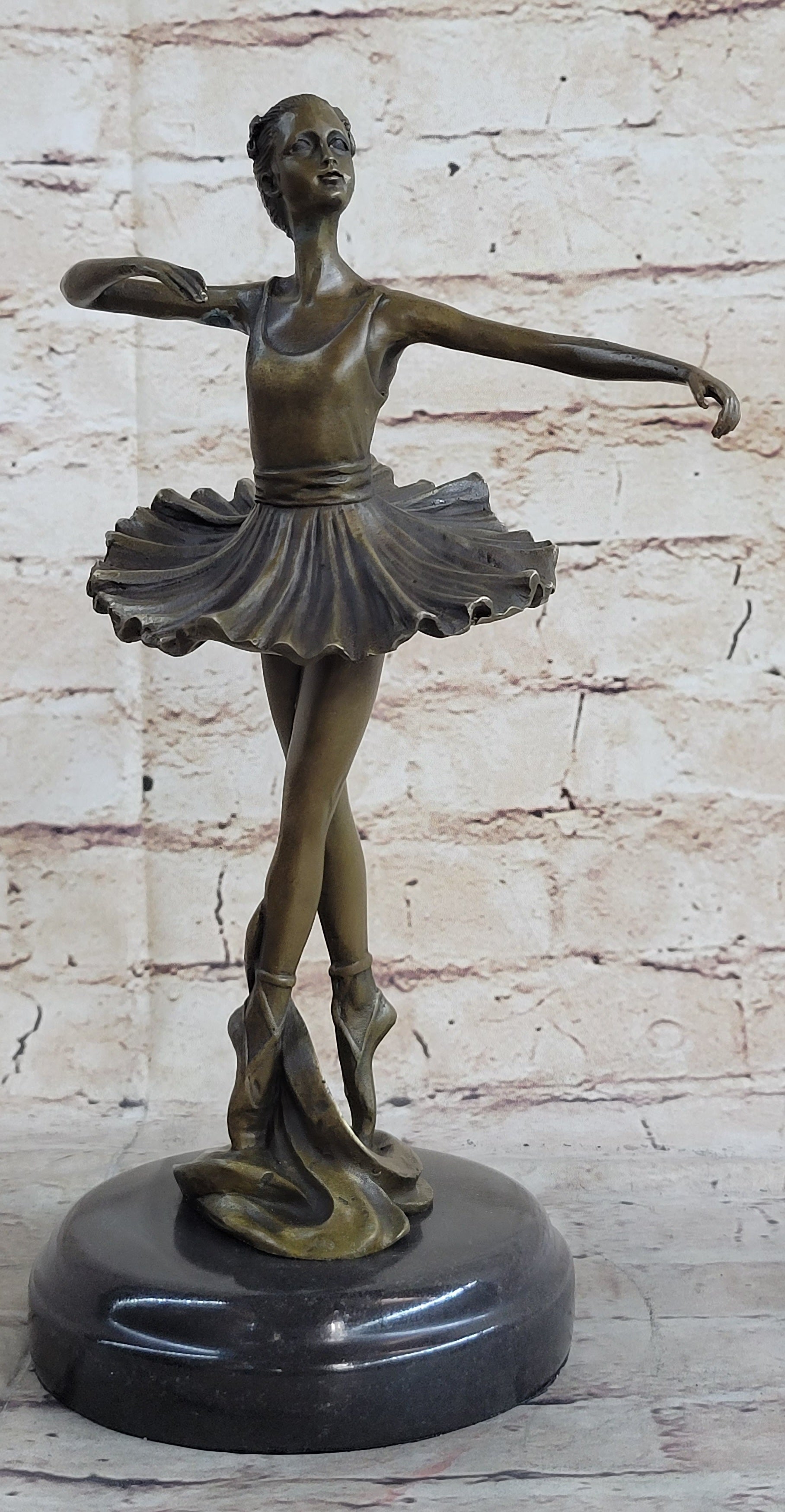 Young Girl Ballerina Ballet Dancer Bronze Metal Sculpture Milo