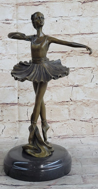 Young Girl Ballerina Ballet Dancer Bronze Metal Sculpture Milo