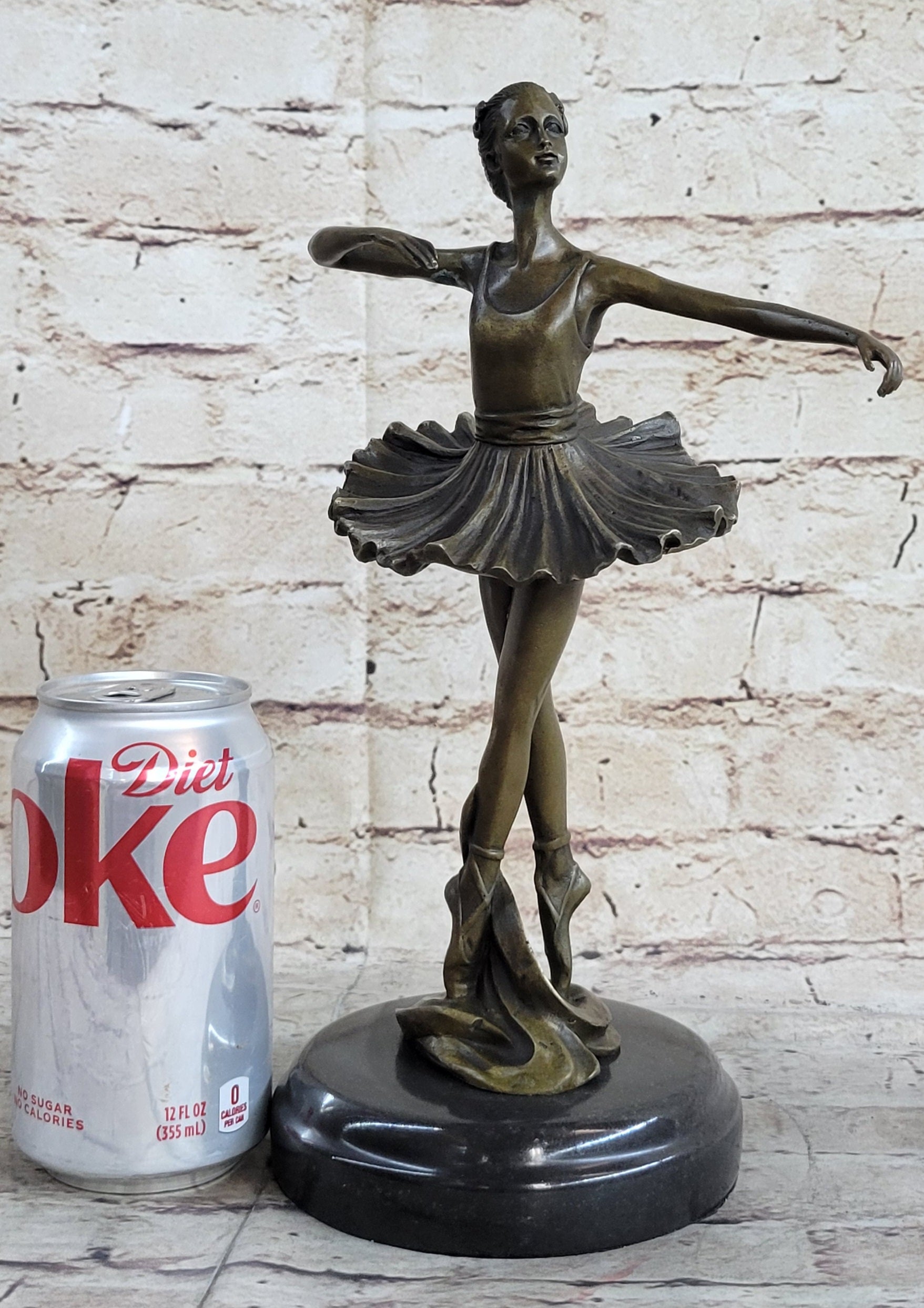 Young Girl Ballerina Ballet Dancer Bronze Metal Sculpture Milo