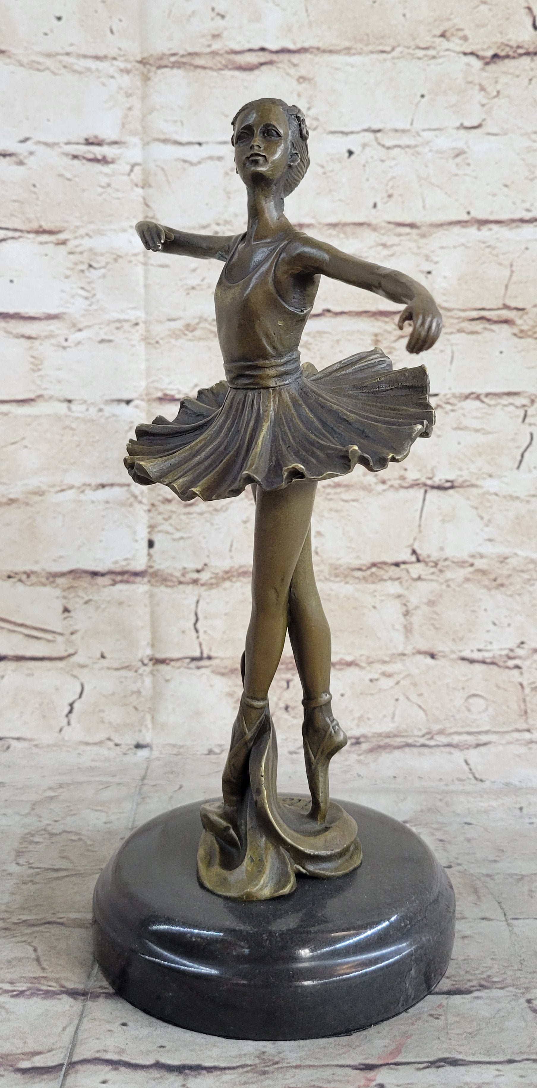 Young Girl Ballerina Ballet Dancer Bronze Metal Sculpture Milo