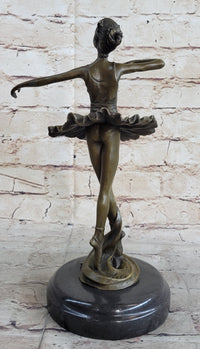 Young Girl Ballerina Ballet Dancer Bronze Metal Sculpture Milo