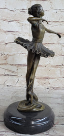 Young Girl Ballerina Ballet Dancer Bronze Metal Sculpture Milo