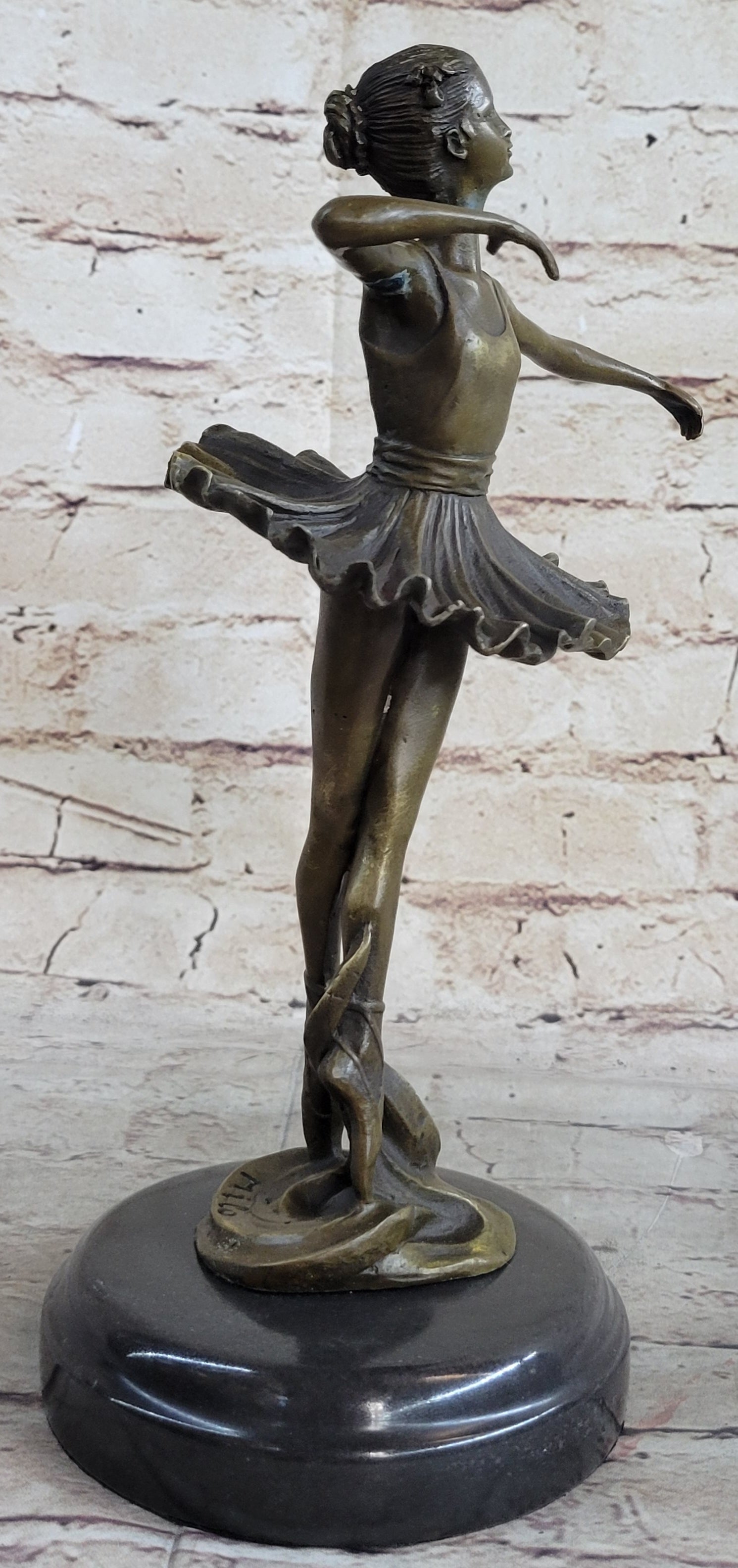 Young Girl Ballerina Ballet Dancer Bronze Metal Sculpture Milo