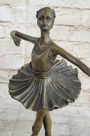 Young Girl Ballerina Ballet Dancer Bronze Metal Sculpture Milo