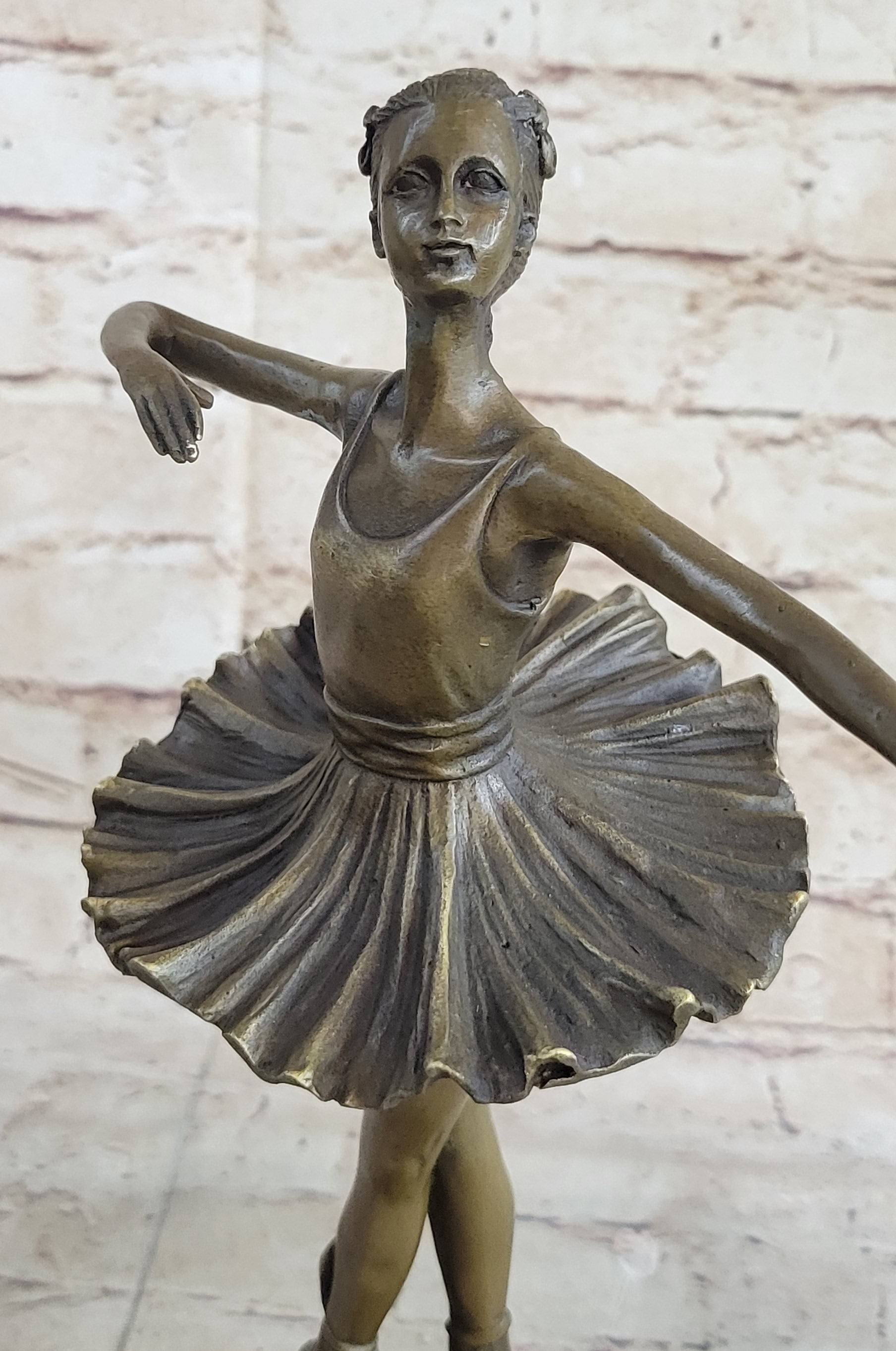 Young Girl Ballerina Ballet Dancer Bronze Metal Sculpture Milo