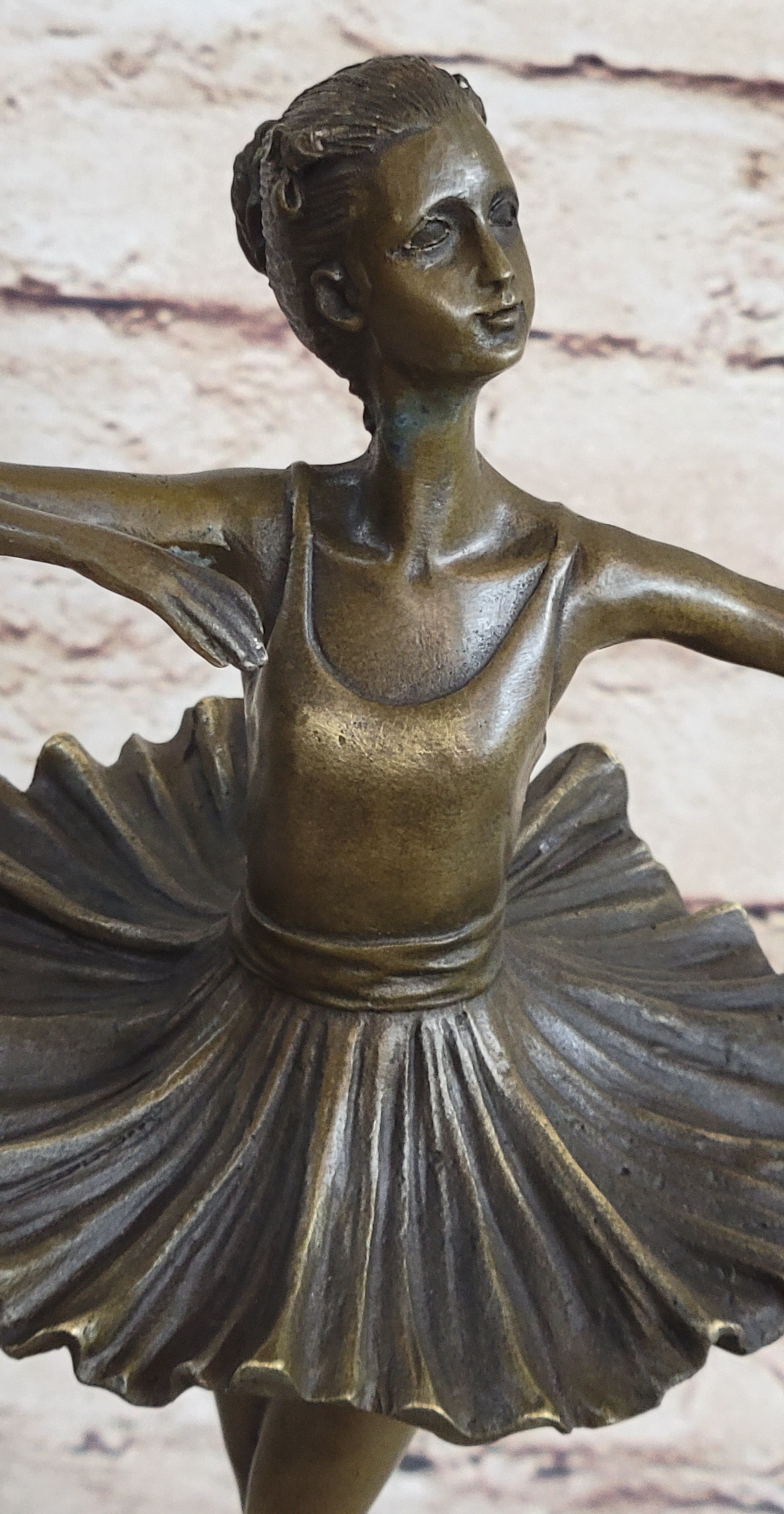 Young Girl Ballerina Ballet Dancer Bronze Metal Sculpture Milo