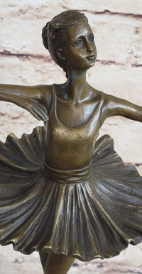 Young Girl Ballerina Ballet Dancer Bronze Metal Sculpture Milo