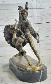 Two Russian Ballerinas Bronze Sculpture by Aldo Vitaleh
