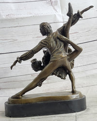 Two Russian Ballerinas Bronze Sculpture by Aldo Vitaleh