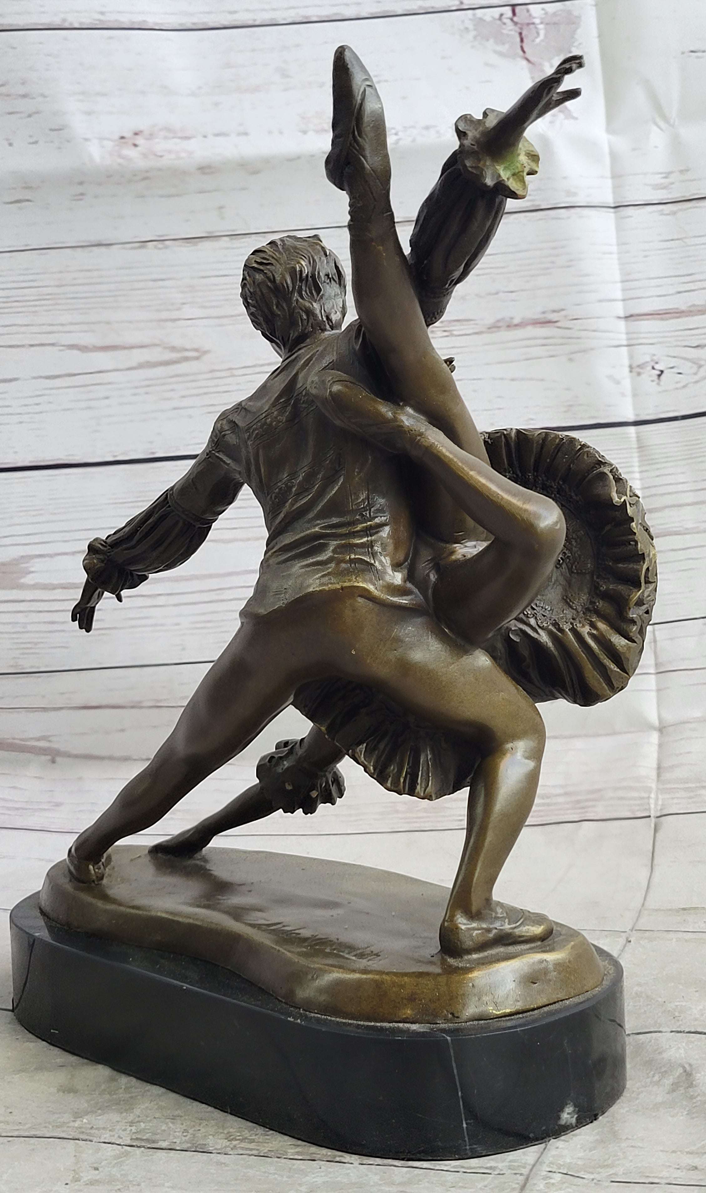 Two Russian Ballerinas Bronze Sculpture by Aldo Vitaleh