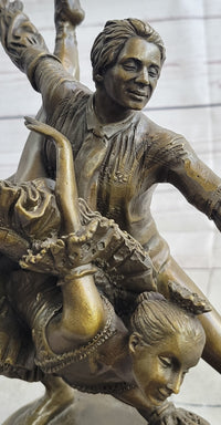 Two Russian Ballerinas Bronze Sculpture by Aldo Vitaleh