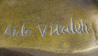 Two Russian Ballerinas Bronze Sculpture by Aldo Vitaleh