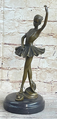 Prima Ballerina Dancer Figure Bronze 12" x 5" Marble Base