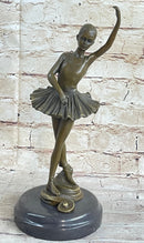 Prima Ballerina Dancer Figure Bronze 12" x 5" Marble Base