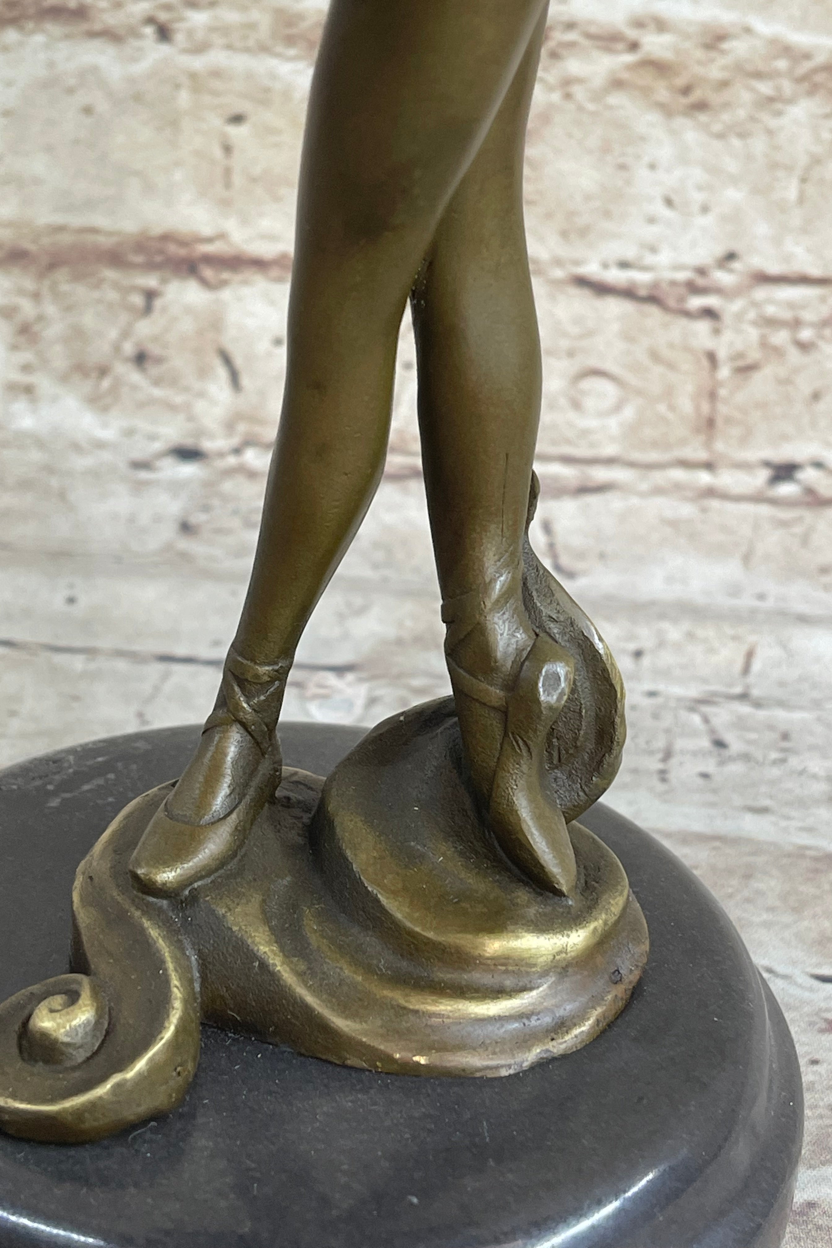 Prima Ballerina Dancer Figure Bronze 12" x 5" Marble Base