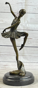 Signed Prima Ballerina Dancer Bronze Sculpture 12.5" x 5"