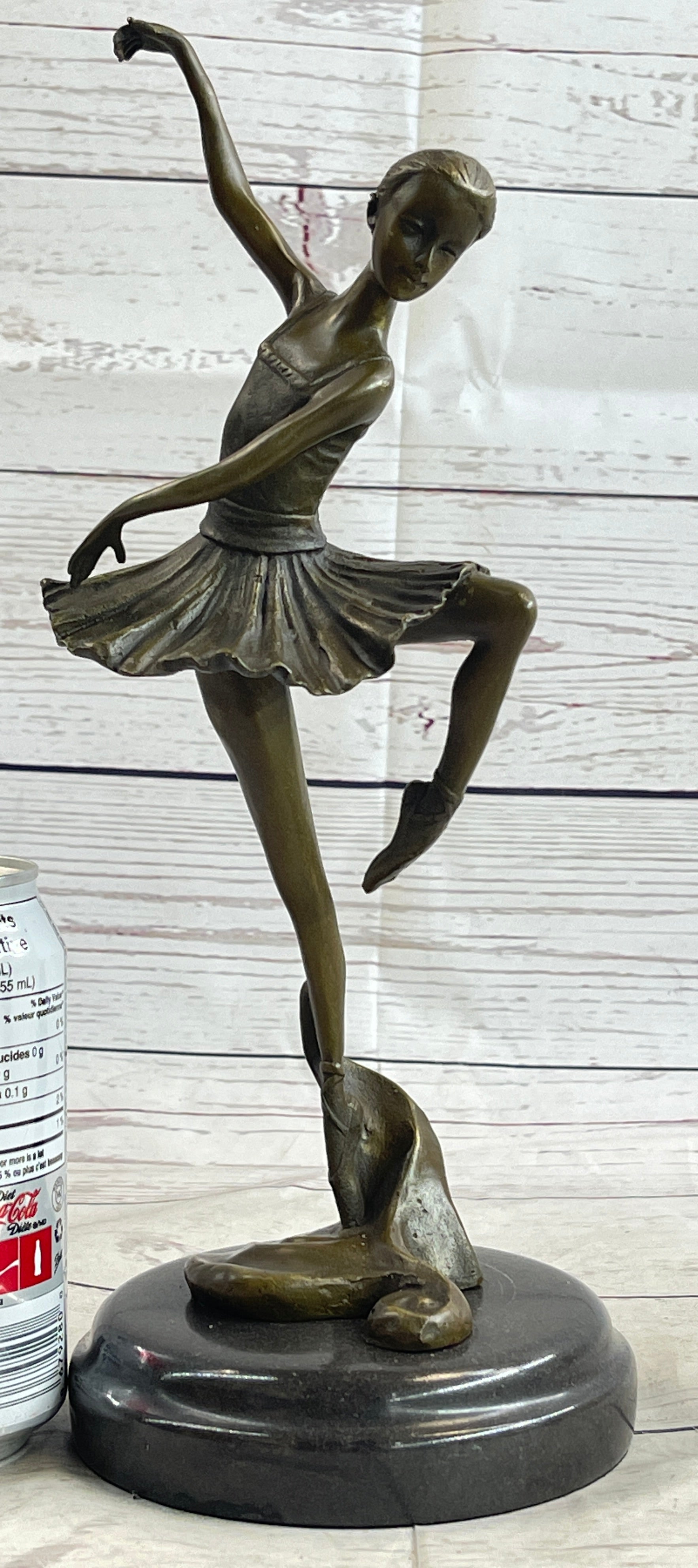 Signed Prima Ballerina Dancer Bronze Sculpture 12.5" x 5"