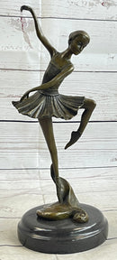 Signed Prima Ballerina Dancer Bronze Sculpture 12.5" x 5"