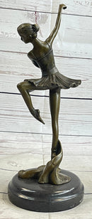 Signed Prima Ballerina Dancer Bronze Sculpture 12.5" x 5"