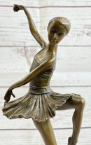 Signed Prima Ballerina Dancer Bronze Sculpture 12.5" x 5"
