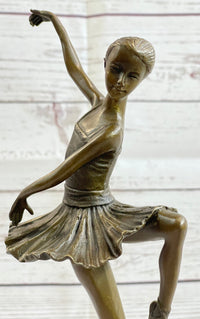 Signed Prima Ballerina Dancer Bronze Sculpture 12.5" x 5"
