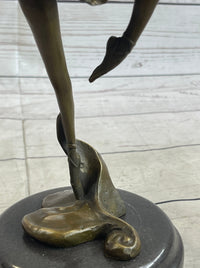 Signed Prima Ballerina Dancer Bronze Sculpture 12.5" x 5"
