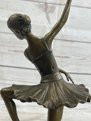 Signed Prima Ballerina Dancer Bronze Sculpture 12.5" x 5"