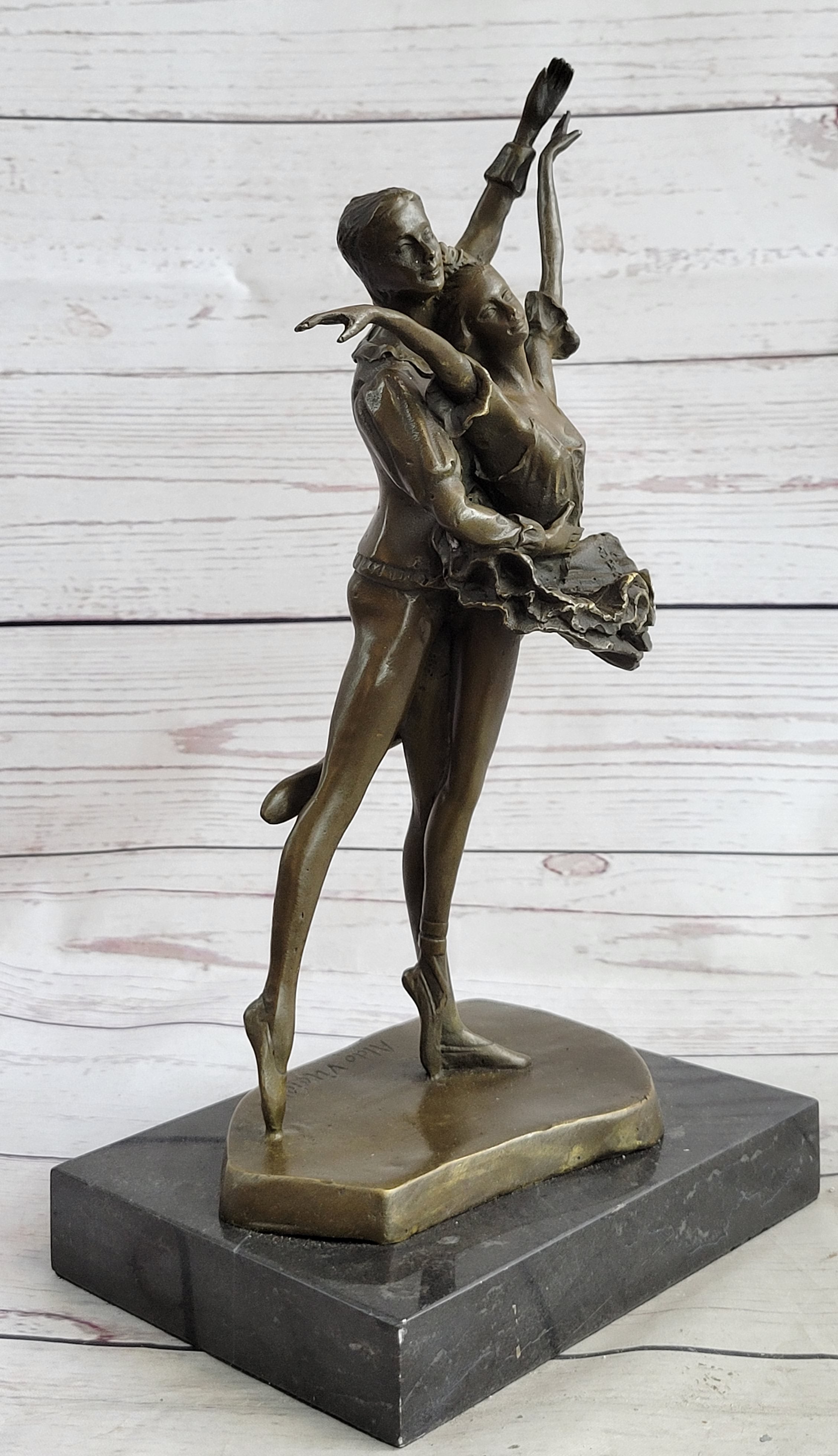 Ballet Dancers Male & Female Bronze Sculpture Art