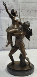 Nude Man Lifting Woman Bronze Sculpture Neoclassical Art 28" x 19"