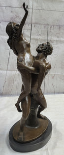 Nude Man Lifting Woman Bronze Sculpture Neoclassical Art 28" x 19"
