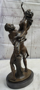 Nude Man Lifting Woman Bronze Sculpture Neoclassical Art 28" x 19"
