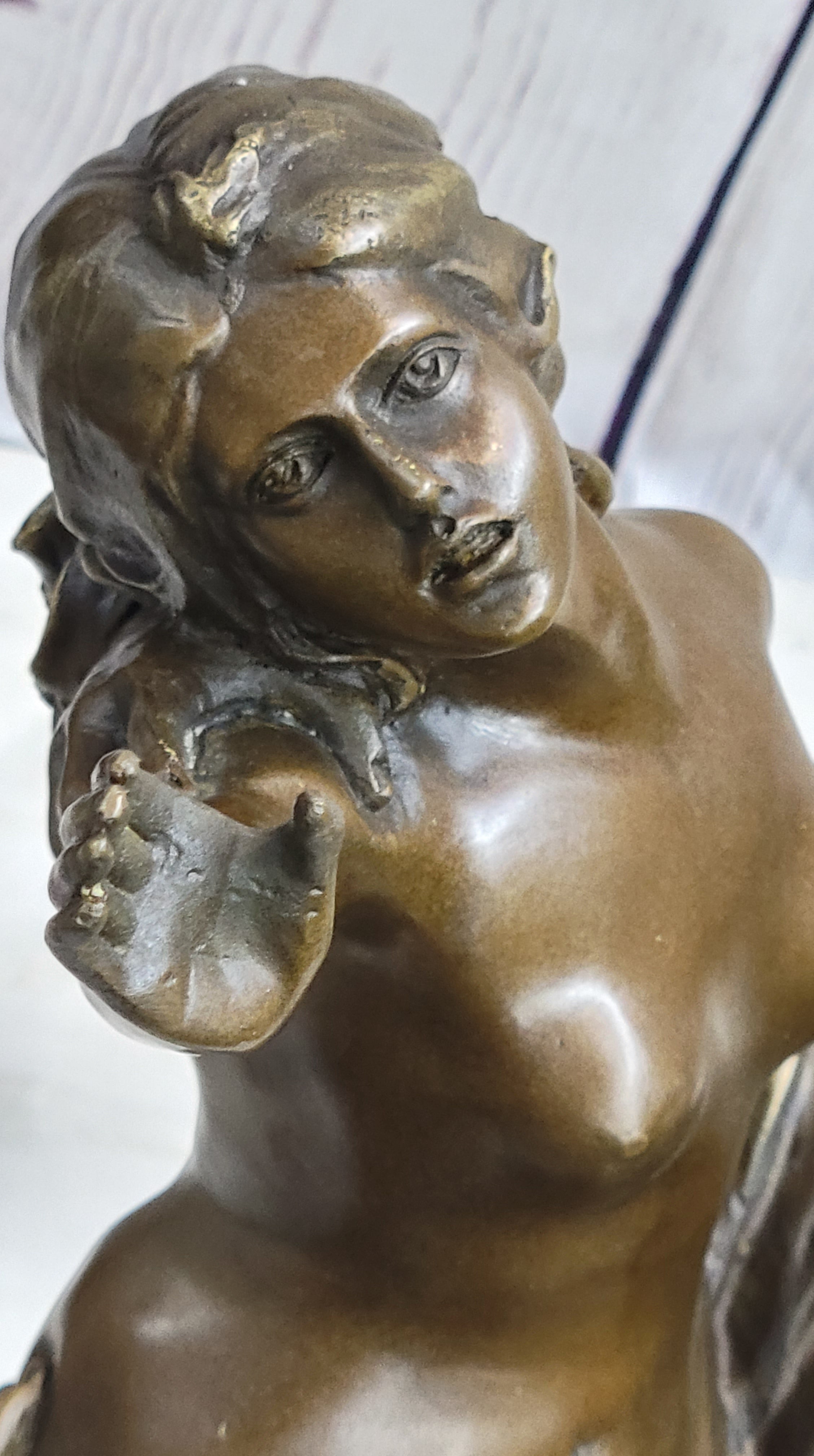 Nude Man Lifting Woman Bronze Sculpture Neoclassical Art 28" x 19"