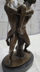 Nude Man Lifting Woman Bronze Sculpture Neoclassical Art 28" x 19"