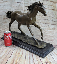 Galloping Horse Bronze Sculpture Equestrian Art PJ Mene 15" x 24"