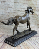 Galloping Horse Bronze Sculpture Equestrian Art PJ Mene 15" x 24"