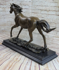 Galloping Horse Bronze Sculpture Equestrian Art PJ Mene 15" x 24"
