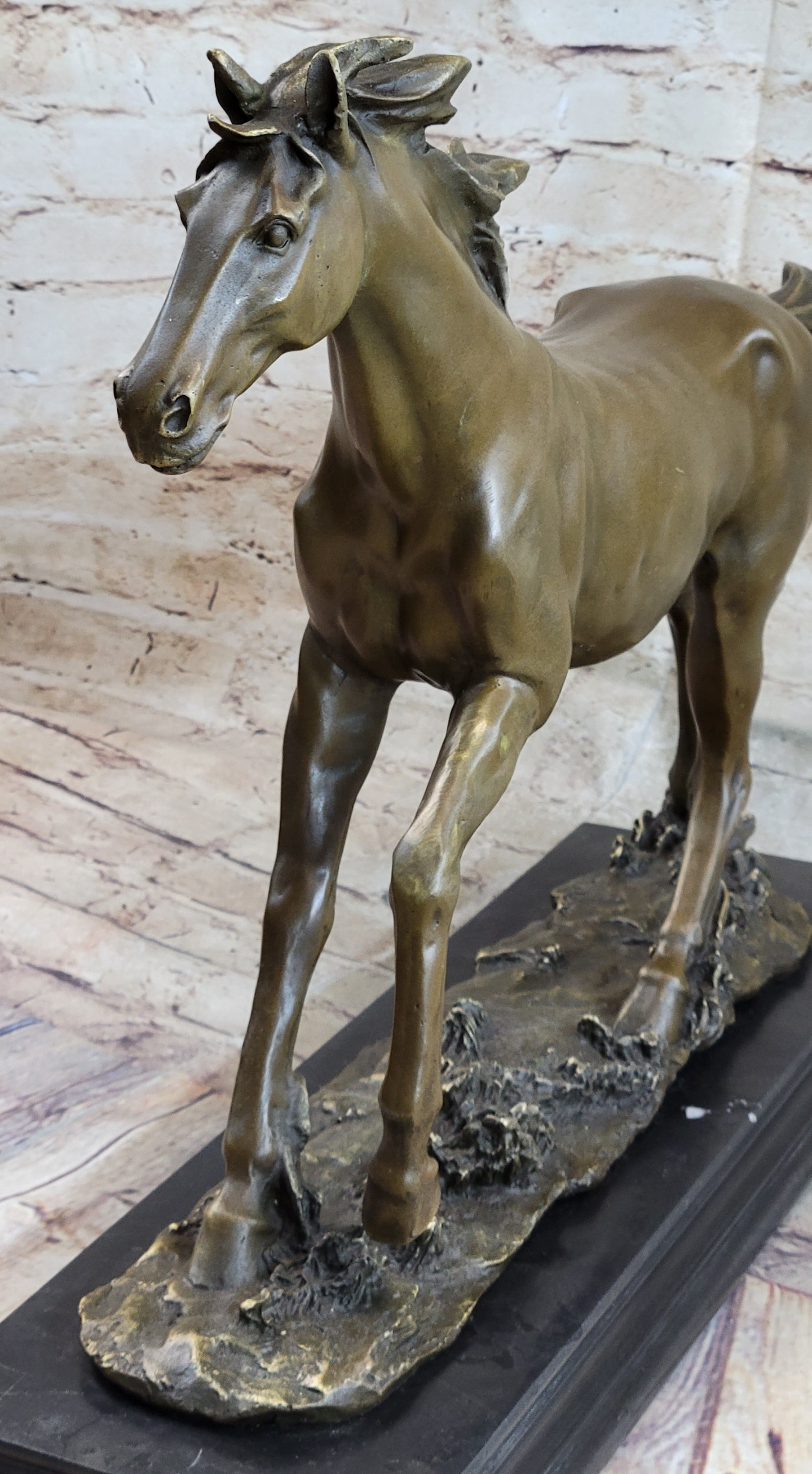 Galloping Horse Bronze Sculpture Equestrian Art PJ Mene 15" x 24"