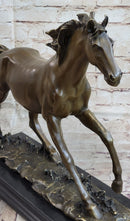 Galloping Horse Bronze Sculpture Equestrian Art PJ Mene 15" x 24"