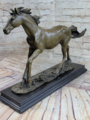 Galloping Horse Bronze Sculpture Equestrian Art PJ Mene 15" x 24"